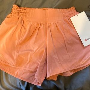 NWT Lululemon Light Pink Hotty Hot Shorts
